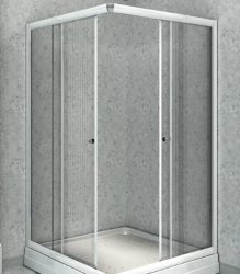 Душевая дверь Радомир Дрим 100х110 стекло прозрачное/профиль белый купить в интернет-магазине Sanbest