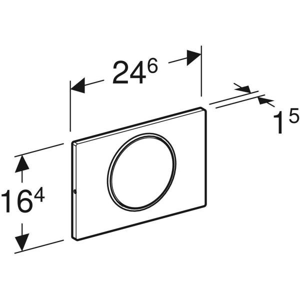 Кнопка для инсталляции Geberit Sigma 10 матовый хром купить в интернет-магазине сантехники Sanbest