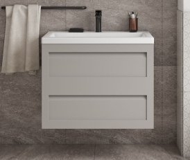 Мебель для ванной Art&Max AM_Platino_750_2C_SO_GCM светло-серый матовый для ванной в интернет-магазине Sanbest