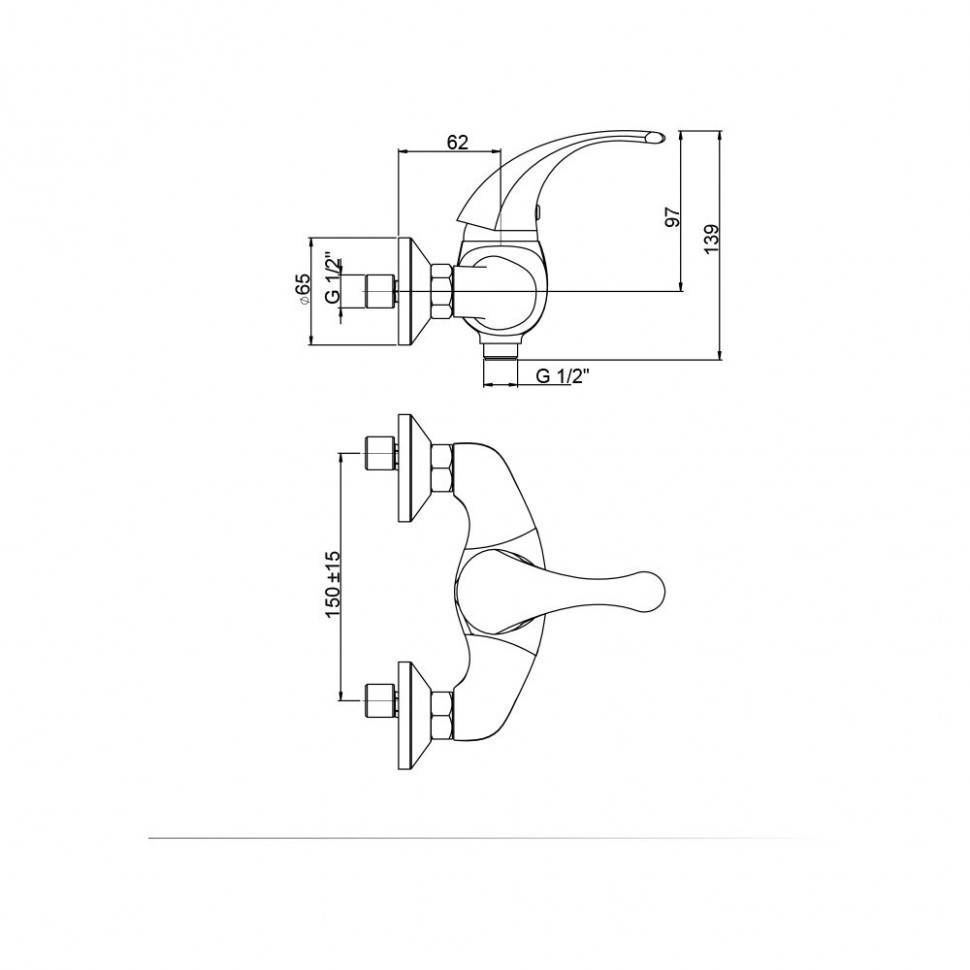 Смеситель для душа PAINI Fiori F2CR511LMKM хром купить в интернет-магазине сантехники Sanbest