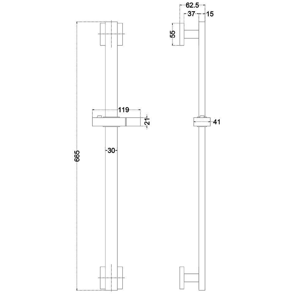 Душевая штанга Melana Cubo F610206 купить в интернет-магазине сантехники Sanbest