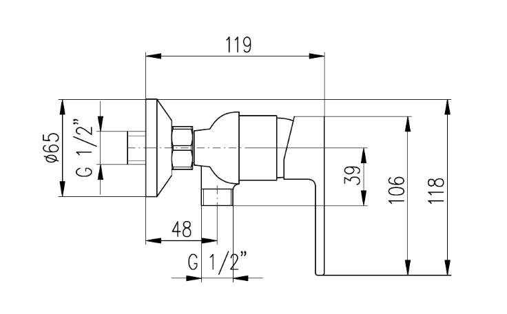 Смеситель для душа Rav-Slezak VLTAVA VT481.5CMAT купить в интернет-магазине сантехники Sanbest