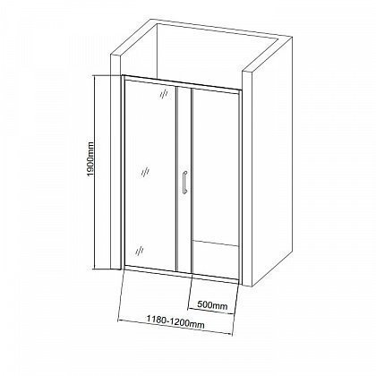 Душевая дверь Aquanet SD-1200A 120 купить в интернет-магазине Sanbest