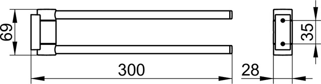 Полотенцедержатель KEUCO PLAN 14919010000 хром купить в интернет-магазине сантехники Sanbest