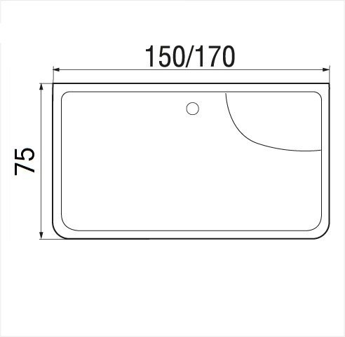 Ванна акриловая WEMOR 150/75/55 S купить в интернет-магазине Sanbest