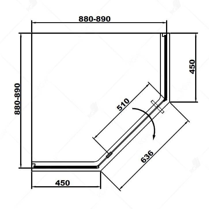 Душевой уголок RGW Stilvoll SV-81B 90x90 купить в интернет-магазине Sanbest