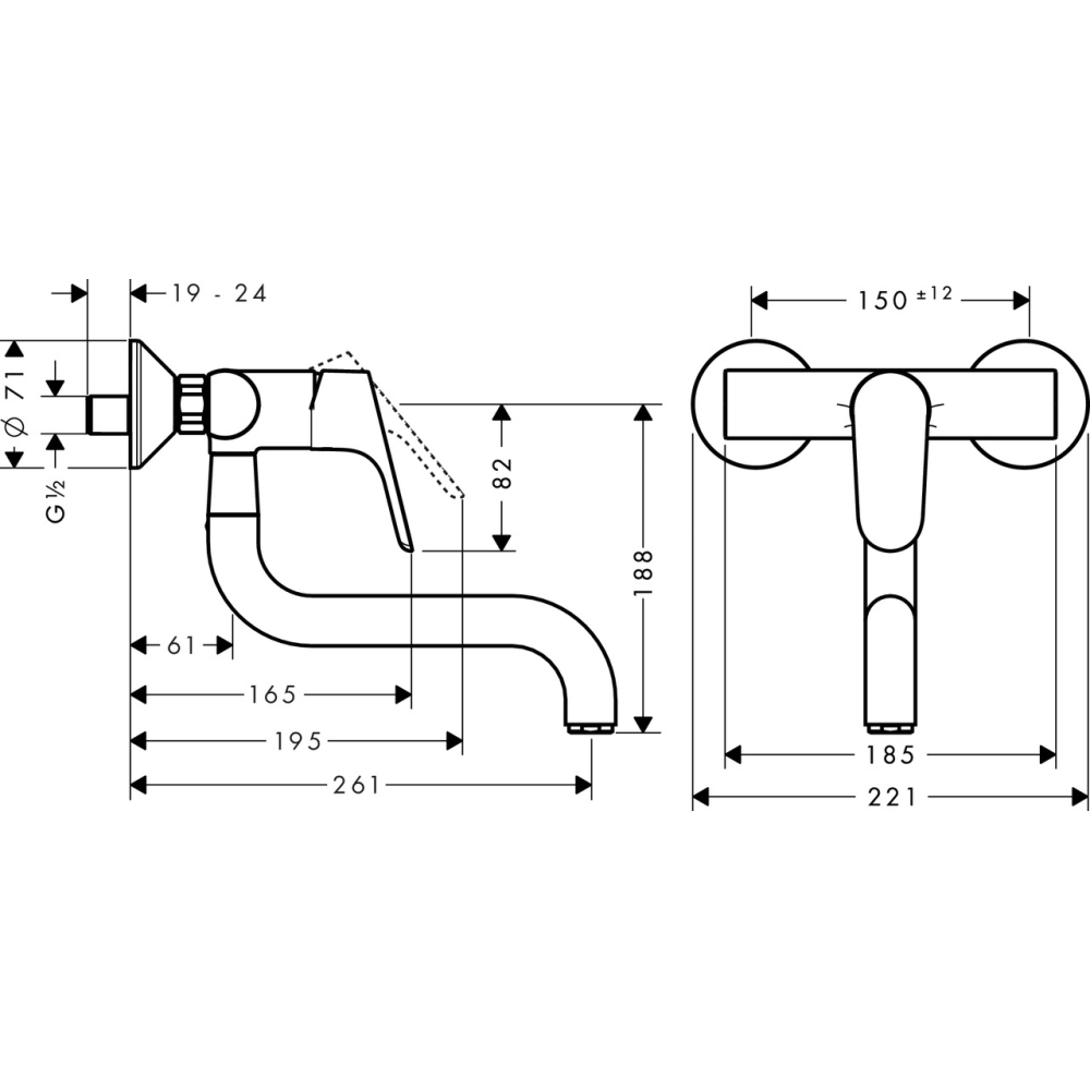 Смеситель для кухни Hansgrohe Focus M41 31825000 хром купить в интернет-магазине сантехники Sanbest