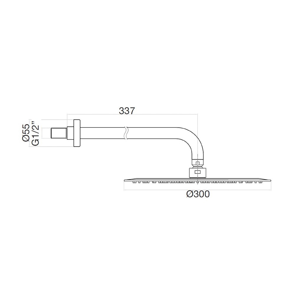 Верхний душ Webert SHOWER SET AC0841560 черный матовый купить в интернет-магазине сантехники Sanbest