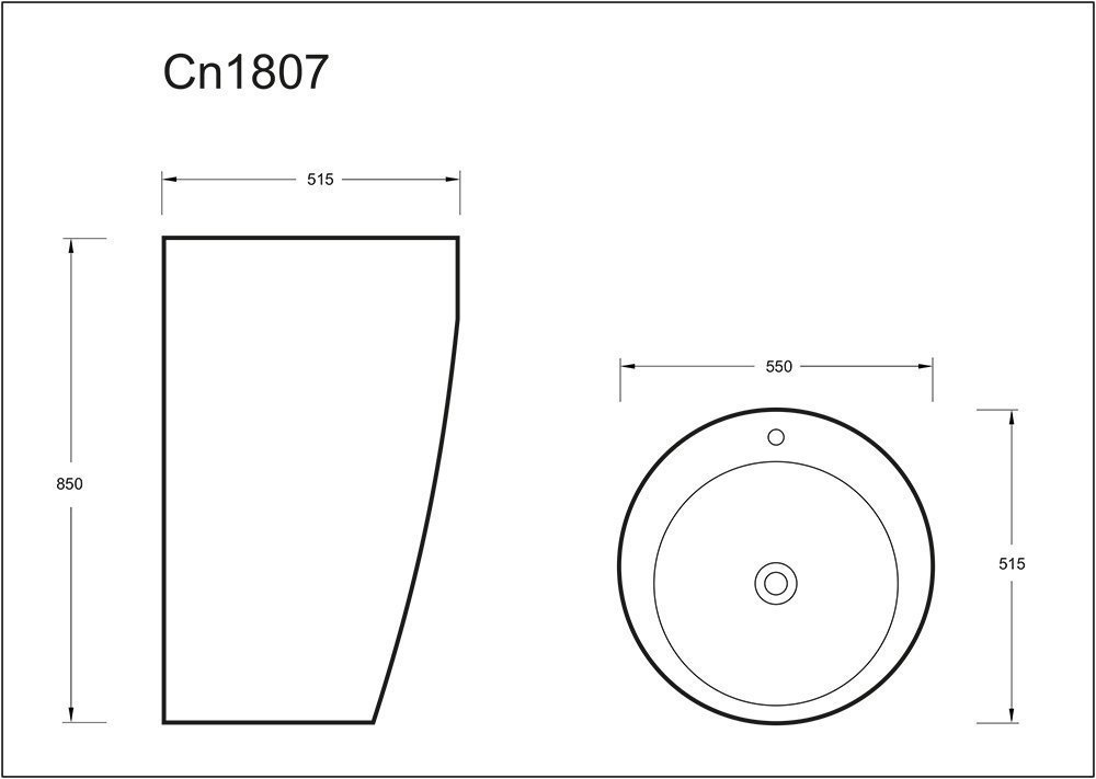 Раковина напольная Ceramica Nova 850 CN1807 55 купить в интернет-магазине Sanbest