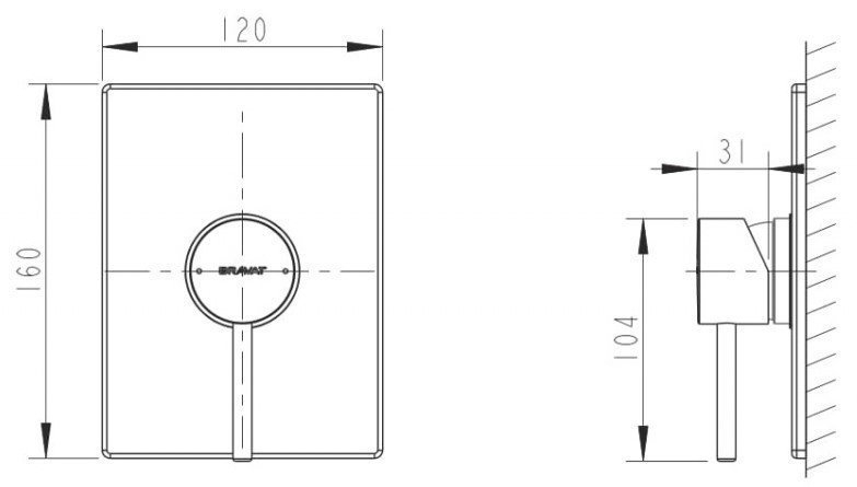 Смеситель для душа Bravat ARC PB86061C-A-ENG купить в интернет-магазине сантехники Sanbest