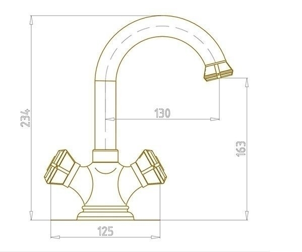 Смеситель для раковины Bronze De Luxe ROYAL 21981 купить в интернет-магазине сантехники Sanbest