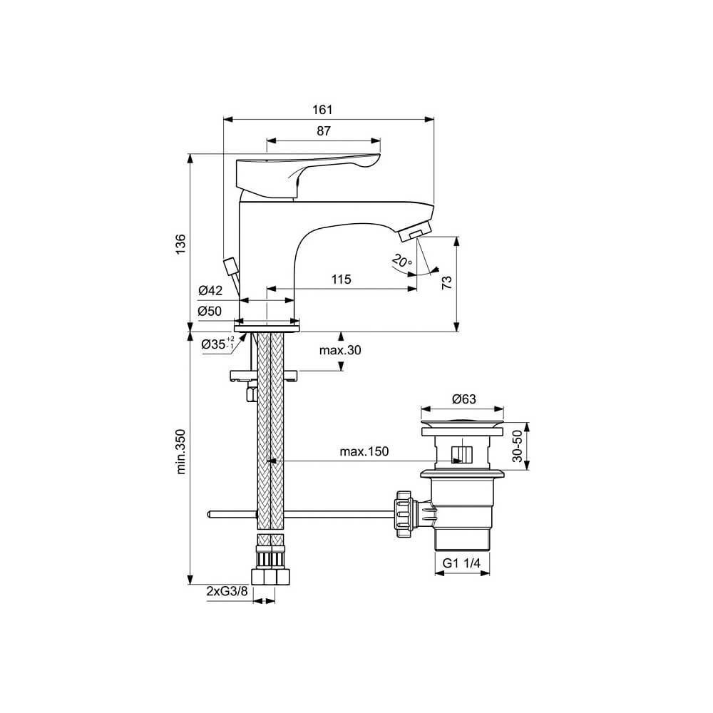 Набор смесителей Ideal Standard Ceraflex Esla BD002XC купить в интернет-магазине сантехники Sanbest