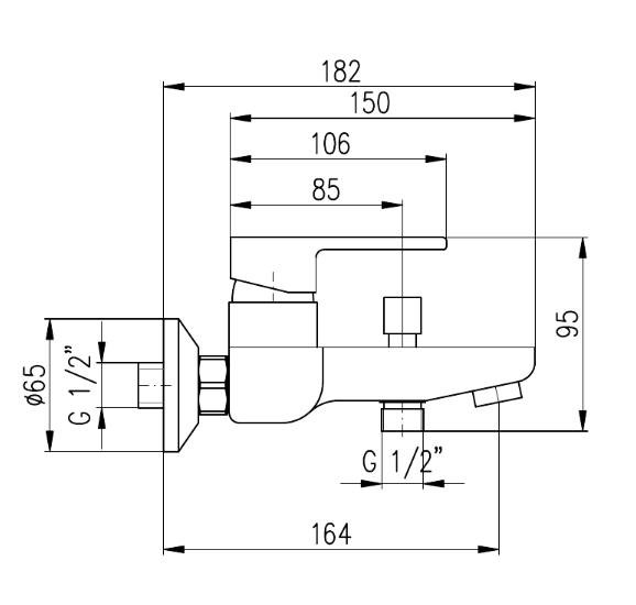 Смеситель для ванны Rav-Slezak VLTAVA VT454.5CMATZ купить в интернет-магазине сантехники Sanbest