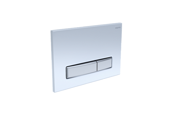 Кнопка для инсталляции Aquatek Slim KDI-0000022 белая/никель купить в интернет-магазине сантехники Sanbest