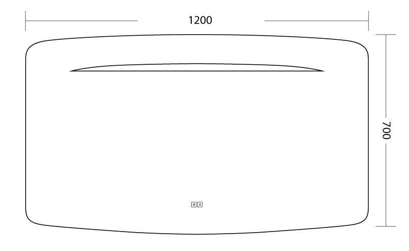 Зеркало с подсветкой Art&Max Gina AM-Gin-1200-700-DS-F-H 120x70 в ванную от интернет-магазине сантехники Sanbest