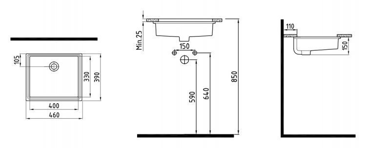 Раковина Bien Infinitum INLA04001FD0W3000 купить в интернет-магазине Sanbest