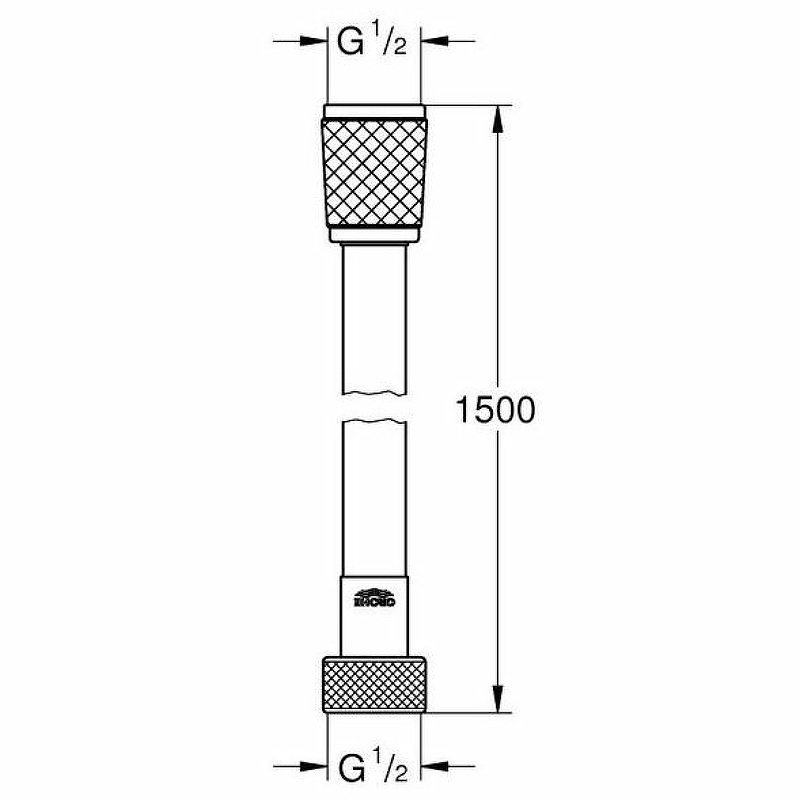 Душевой шланг Grohe VitalioFlex Silver 27505001 хром купить в интернет-магазине сантехники Sanbest