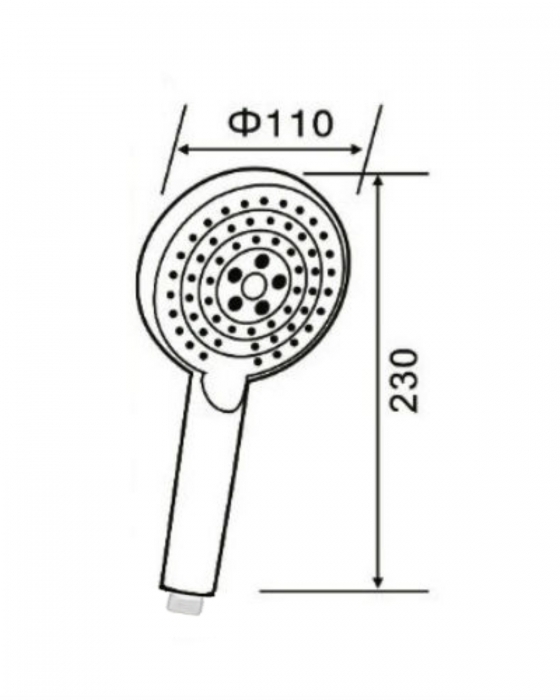 Душевая лейка Orange O-Shower OS03w белый купить в интернет-магазине сантехники Sanbest