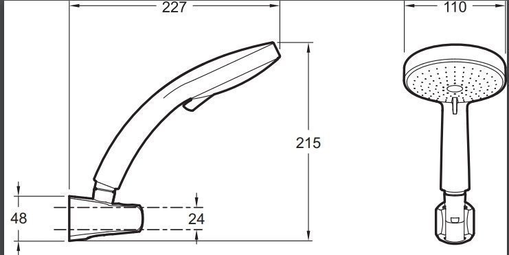 Душевая гарнитура Jacob Delafon CITRUS E12917-CP купить в интернет-магазине сантехники Sanbest