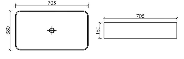 Раковина Ceramica Nova Element CN6054MB черная матовая купить в интернет-магазине Sanbest