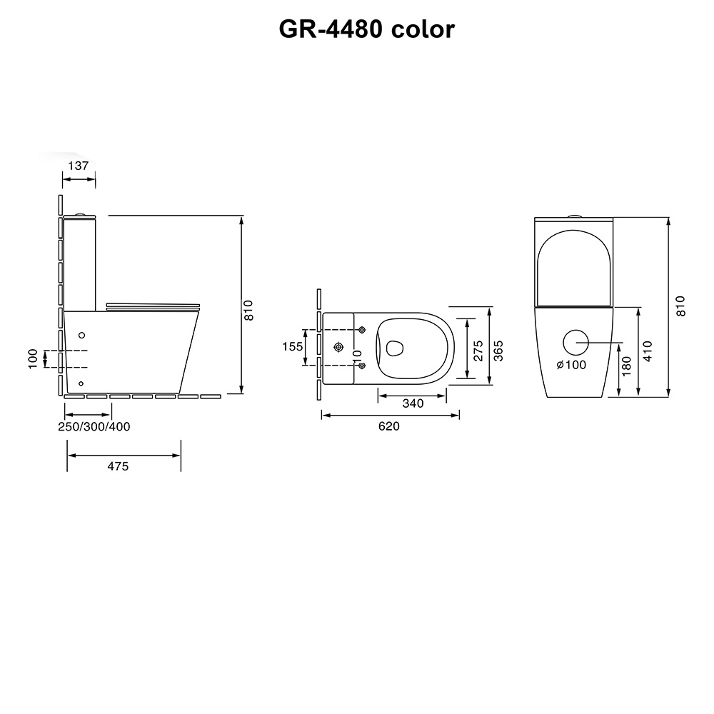 Унитаз Grossman Color GR-4480BRMS матовый коричневый купить в интернет-магазине Sanbest