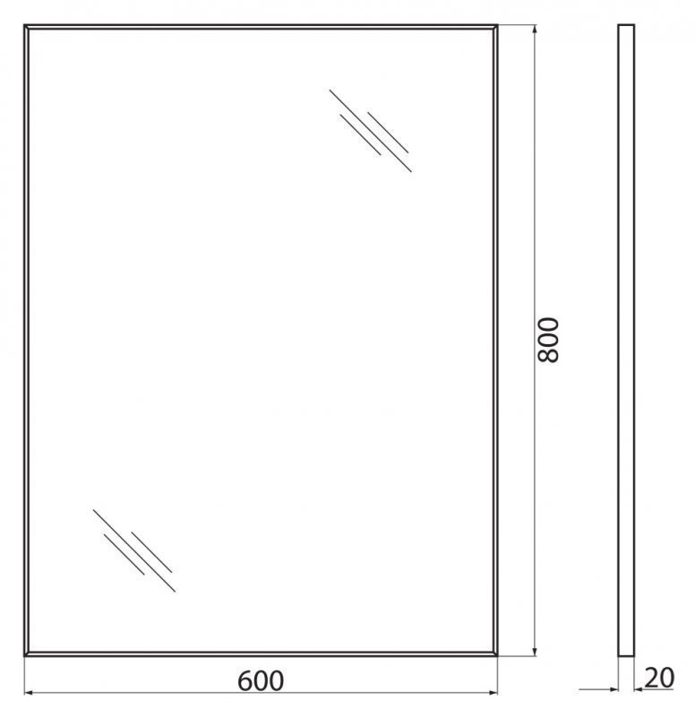 Зеркало BelBagno SPC-AL-600-800 в ванную от интернет-магазине сантехники Sanbest