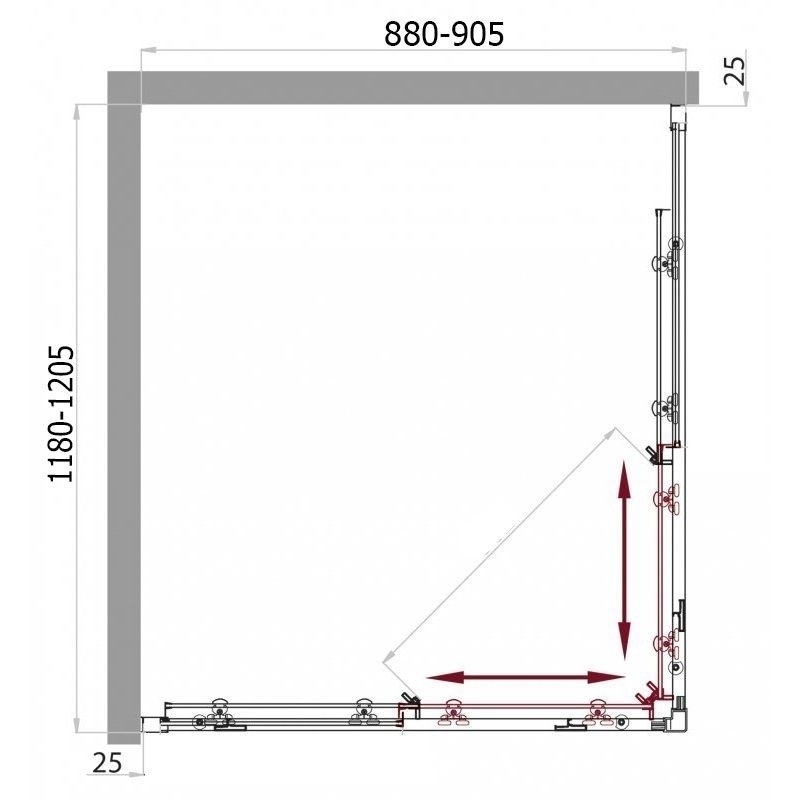 Душевой угол BelBagno SELA-AH-2-120/90-P-Cr 120x90 купить в интернет-магазине Sanbest