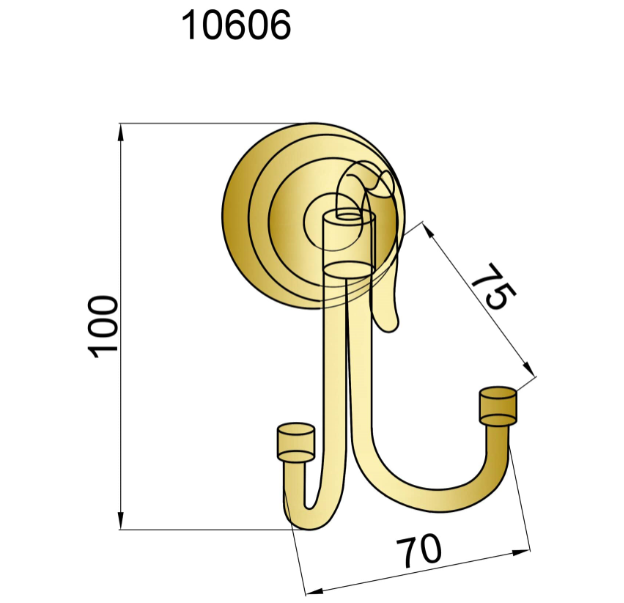 Крючок Boheme Medici 10606 купить в интернет-магазине сантехники Sanbest