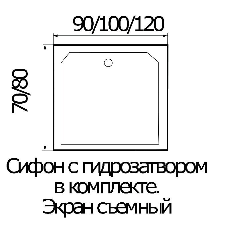 Душевой поддон River WEMOR 90/70/24 S купить в интернет-магазине Sanbest