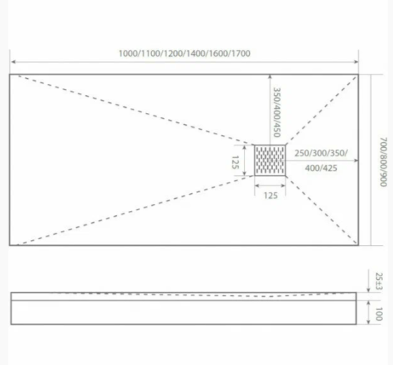 Душевой поддон Good Door Essentia ЛП00195 110х80 графит купить в интернет-магазине Sanbest