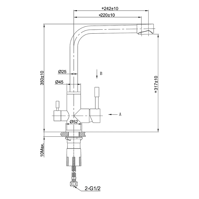 Смеситель для кухни Lemark Expert LM5061RGN розовое золото купить в интернет-магазине сантехники Sanbest