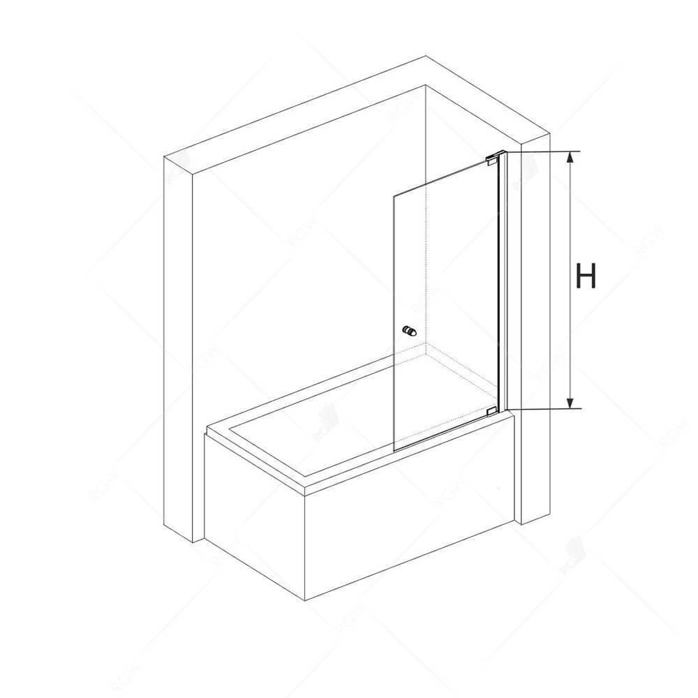Шторка для ванны RGW Screens SC-102 85 Тонированное купить в интернет-магазине Sanbest