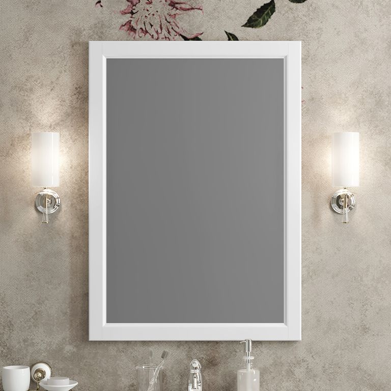 Зеркало Опадирис Омега 65 белое матовое в ванную от интернет-магазине сантехники Sanbest