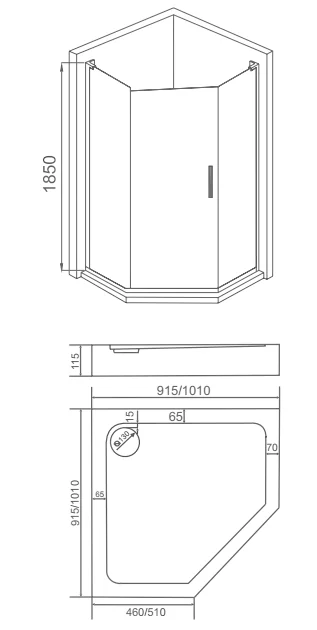 Душевой уголок Good Door PANDORA PNT-90-C-CH 90x90 купить в интернет-магазине Sanbest