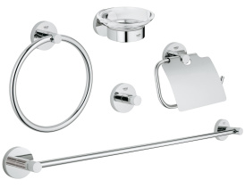 Набор аксессуаров для ванной Grohe Essentials 40344001 хром купить в интернет-магазине сантехники Sanbest