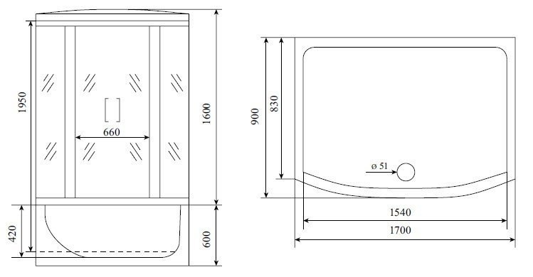 Душевой бокс Timo Lux T-7770 New купить в интернет-магазине Sanbest