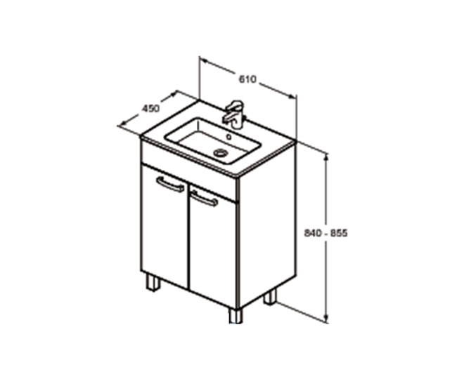 Мебель для ванной Ideal Standard Tempo-IS E3239OS 61 дуб для ванной в интернет-магазине Sanbest