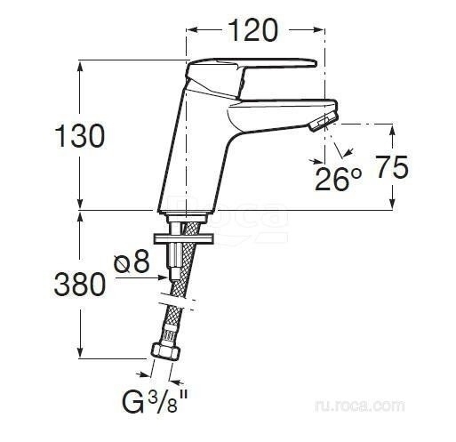 Смеситель для раковины Roca Victoria L 5A3H25C0M купить в интернет-магазине сантехники Sanbest