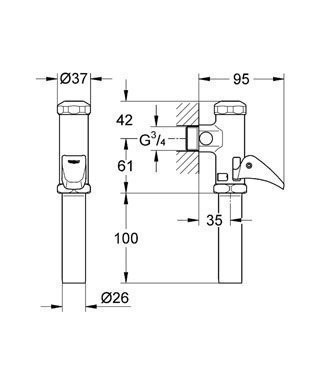 Автоматическое смывное устройство для унитаза Grohe 37139 000 купить в интернет-магазине сантехники Sanbest