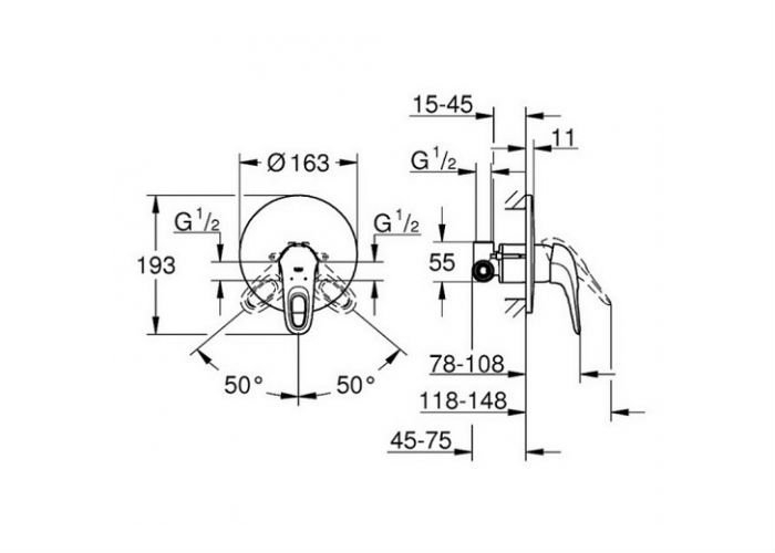 Смеситель для душа Grohe Eurostyle New 23725003 купить в интернет-магазине сантехники Sanbest