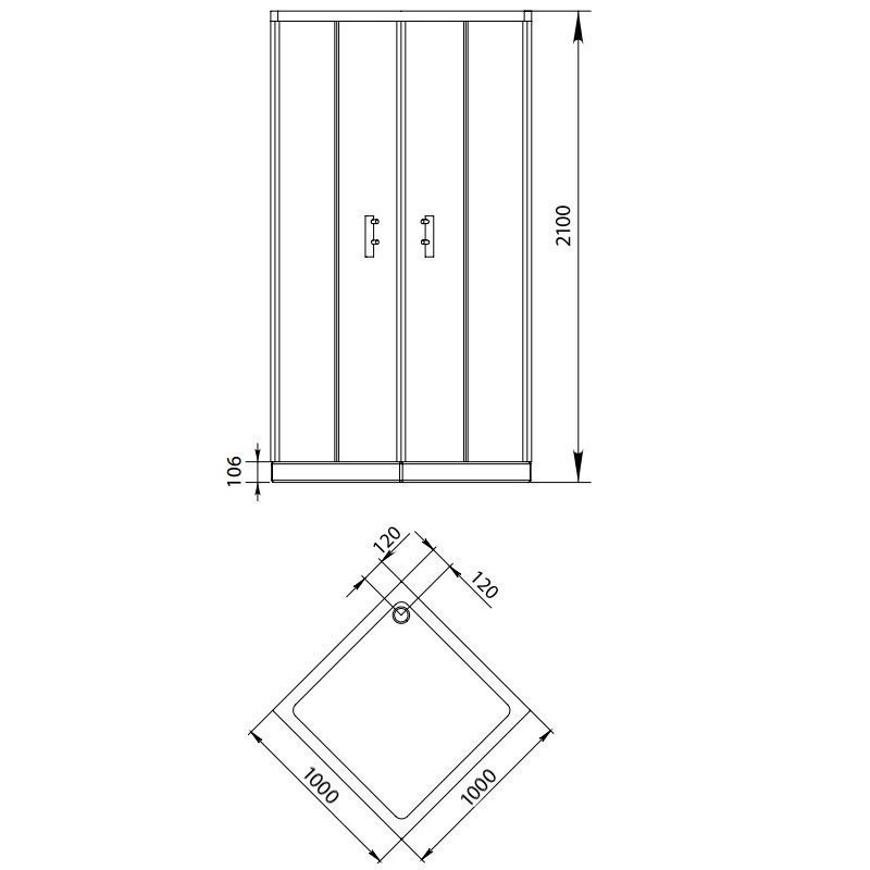 Душевой уголок Aquanet Alfa Cube 100x100-12 купить в интернет-магазине Sanbest