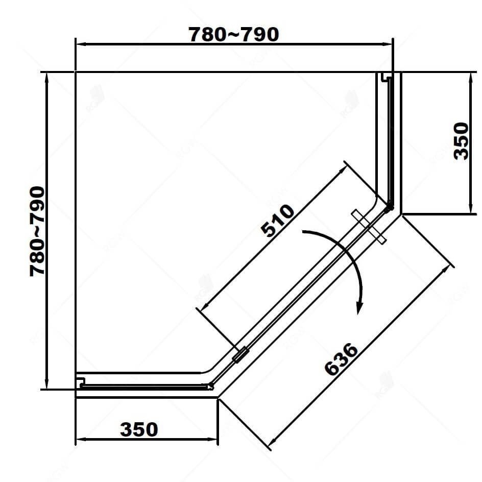 Душевой уголок RGW Stilvoll SV-81B 80x80 купить в интернет-магазине Sanbest