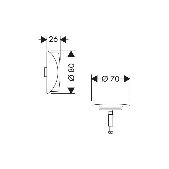 Внешняя часть Hansgrohe Flexaplus 58185000 купить в интернет-магазине сантехники Sanbest