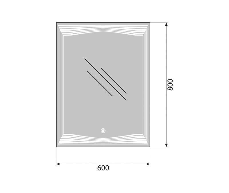 Зеркало BelBagno SPC-LNS-600-800-LED-TCH в ванную от интернет-магазине сантехники Sanbest