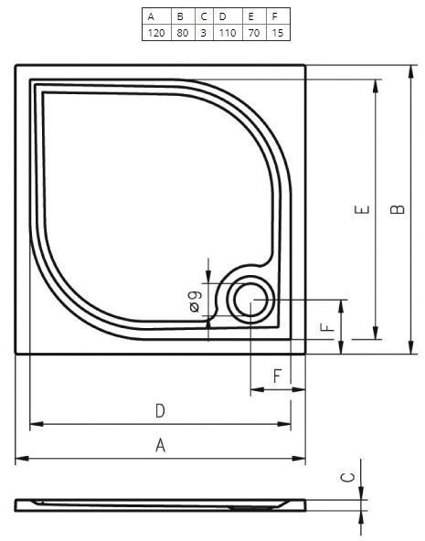 Душевой поддон Riho Kolping DB33 120x80 купить в интернет-магазине Sanbest