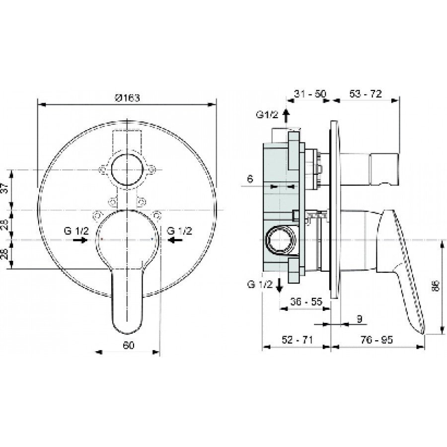 Набор смесителей Ideal Standard Ceraflex Esla BD002XC купить в интернет-магазине сантехники Sanbest