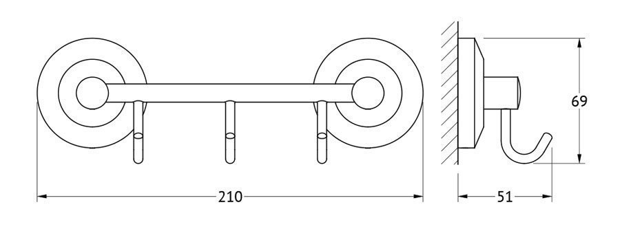 Крючок FBS Standard 20 STA 024 купить в интернет-магазине сантехники Sanbest