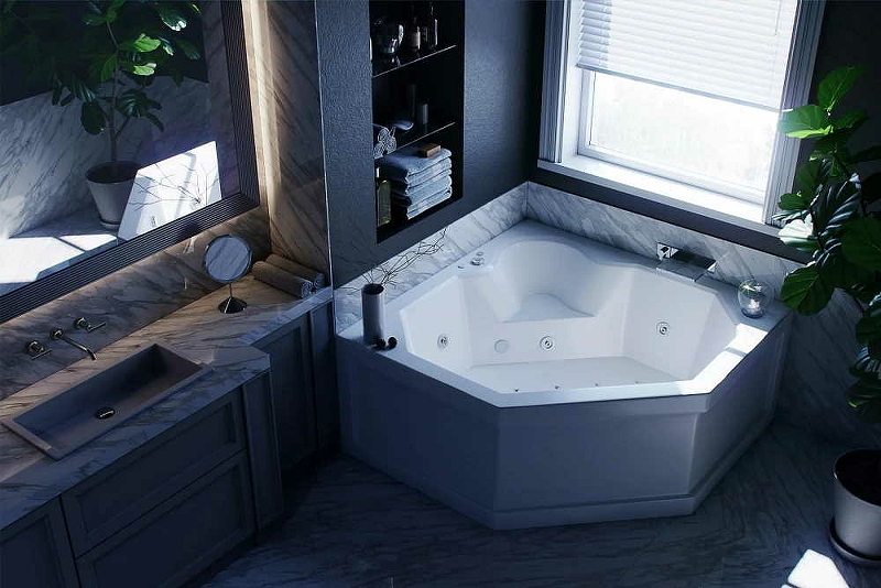 Гидромассажная ванна Aquatek Лира 148x148 LIR150-0000006 белая купить в интернет-магазине Sanbest