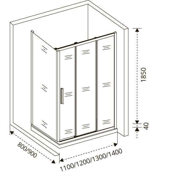 Душевой уголок Good door ORION WTW+SP 140x80 прозрачный купить в интернет-магазине Sanbest