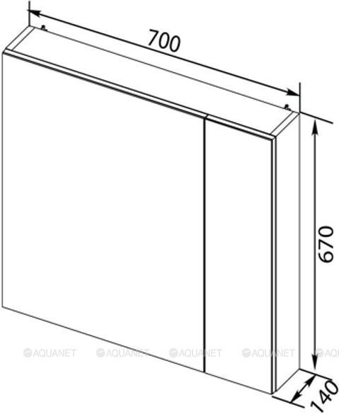 Зеркальный шкаф Aquanet Порто 70 белый в ванную от интернет-магазине сантехники Sanbest